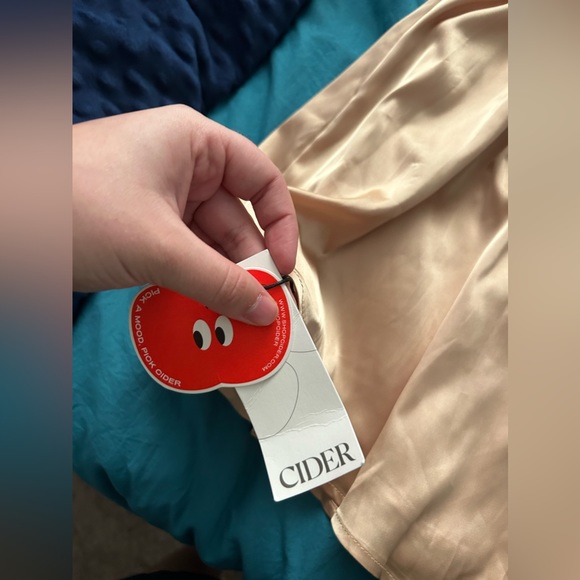 Solid Satin Ruched Mini Dress - Picture 3 of 8